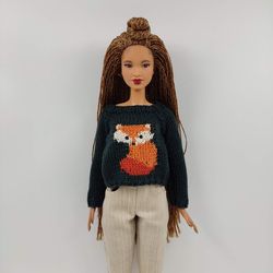 Barbie doll clothes fox sweater