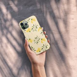 Yellow Wild Flowers iPhone 14 Plus Case Floral iPhone 13 Mini Case iPhone 12 11 Case Samsung Galaxy S22 Plus S21 FE S20