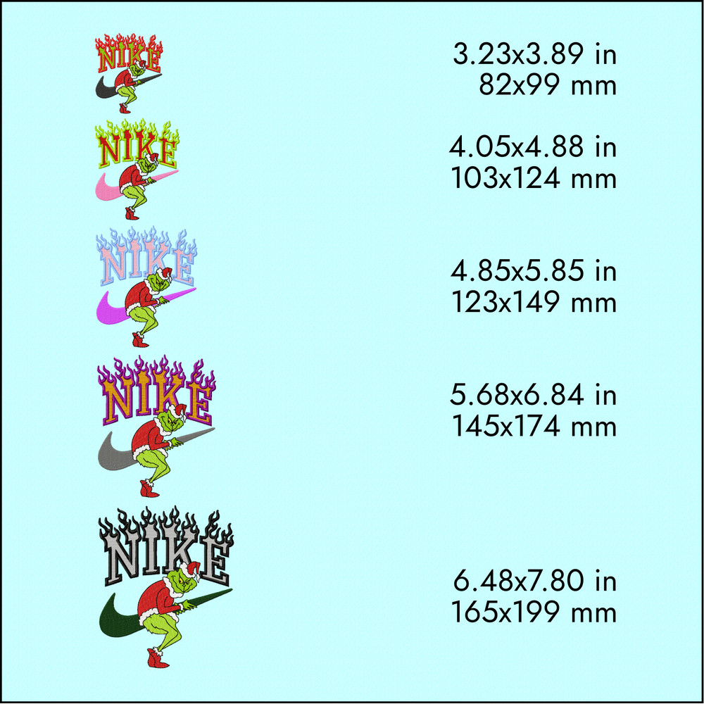 nike grinch steals swoosh logo christmas new year machine embroidery designs
