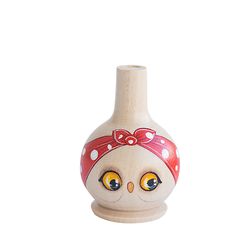 Wooden whistle bird owl Kids wind instrument owlet Speech therapy game Breathing exercises Penny trumpet