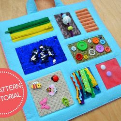 PDF sensory mat, fidget blanket for adults with dementia, pattern and tutorial