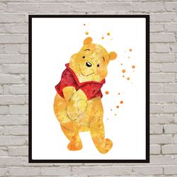 Winnie the Pooh Disney Art Print Digital Files nursery room watercolor