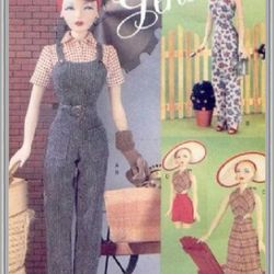 Digital - Vintage Dolls 15-1/2" Sewing Pattern - Wardrobe Clothes for Dolls 12" - Vintage 1980s - PDF