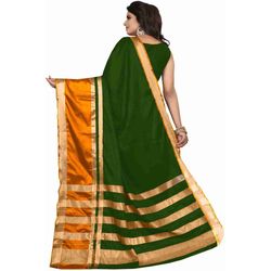 Striped Cotton Silk Saree with Blouse material - 6.3 metres