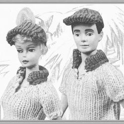 Digital - Vintage Barbie Knitting Pattern -  Knitting Patterns for Dolls 11-1/2" - PDF