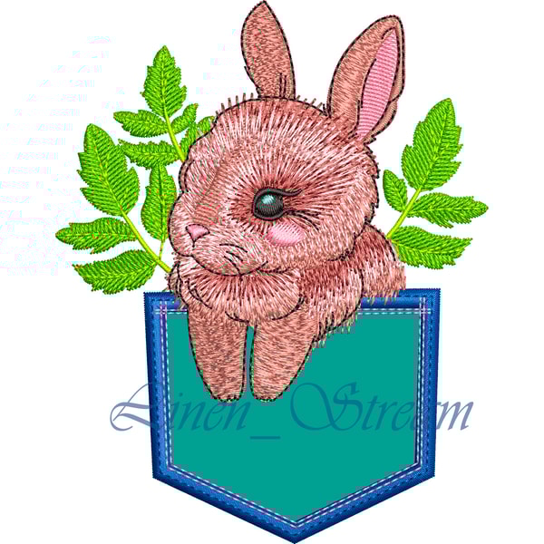 Cute Rabbit 3 embroidery design in 8 formats and 3 sizes | Inspire Uplift