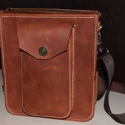 leather bag/shoulder bag/ handmade/crazy horse/men's bag
