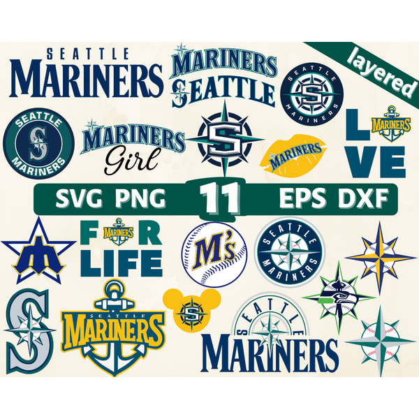Seattle Mariners svg, Seattle Mariners logo, Seattle Mariner | Inspire ...