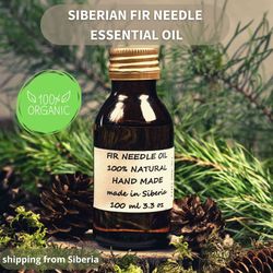 Organic Handmade Siberian Fir Needle Essential Oil Abies Sibirica 100 ml 3.4 Oz