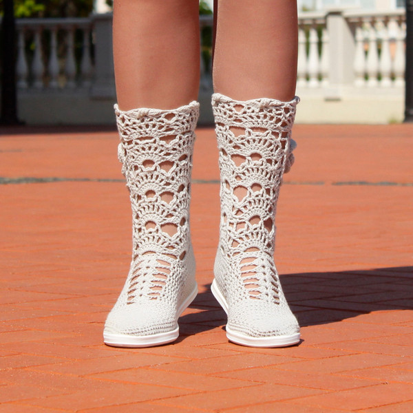crochet boots summer knit ankle boots 5.jpg
