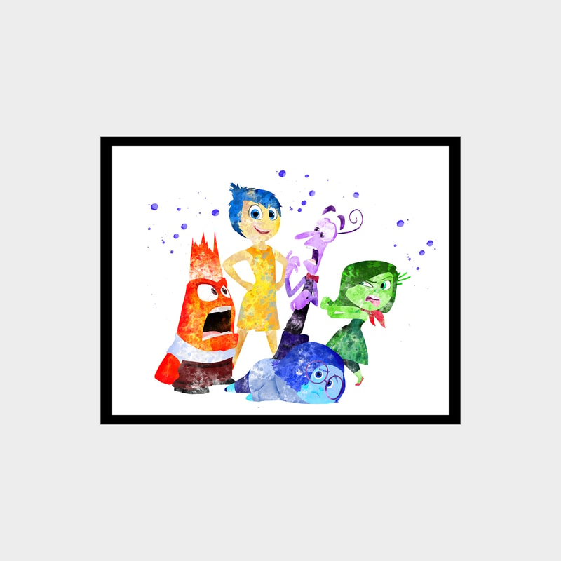 Inside Out File Room Inside Out Disney Set Art Print Digital Files nursery room w | Inspire ...