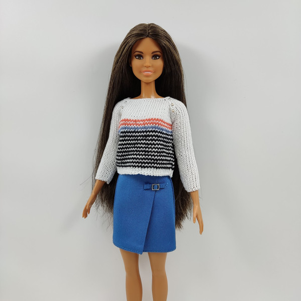Striped jumper and blue skirt for barbir.jpg