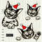Christmas Cats in Santa hat clipart.jpg