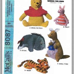 Digital - Vintage Sewing Pattern - Winnie Pooh and Friends - PDF