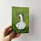 Handwritten acrylic painting white goose in the meadow 2
