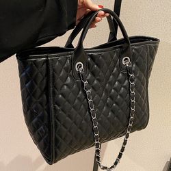 Womens Quilted Pattern Top Handle Bag