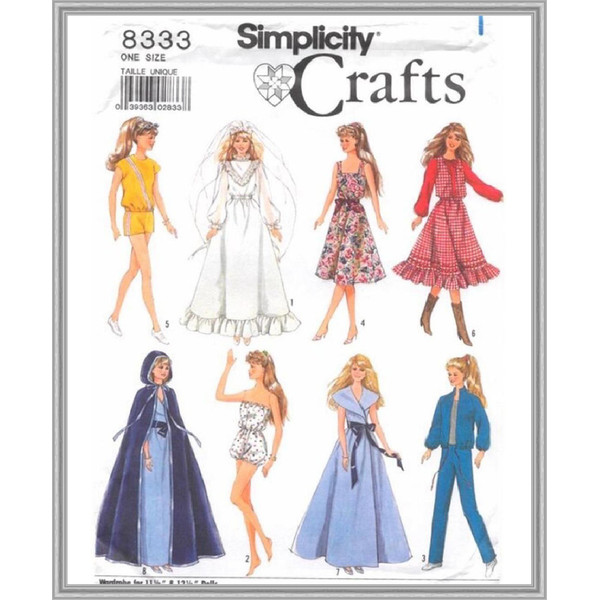 Digital - Vintage Barbie Sewing Pattern - Wardrobe Clothes f
