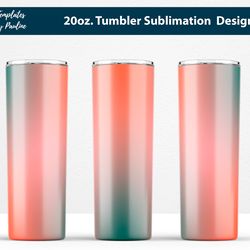 Pink Green Ombre Tumbler Wrap