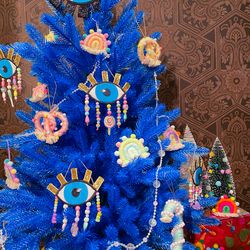 Evil eye ornaments, Cute Christmas gift set, Candy Land Christmas