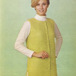 vintage crochet pattern 49 tunic top women