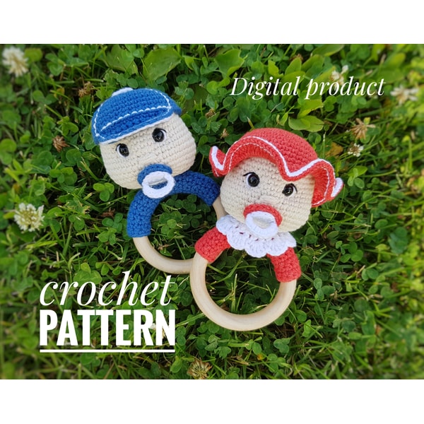 Crochet baby rattle pattern girl and boy, amigurumi crochet | Inspire ...