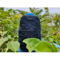Recycled Sari Silk Yarn Prime - Black - Sari Silk Yarn - recycled Sari Yarn - Recycled Silk Yarn - Premium Yarn
