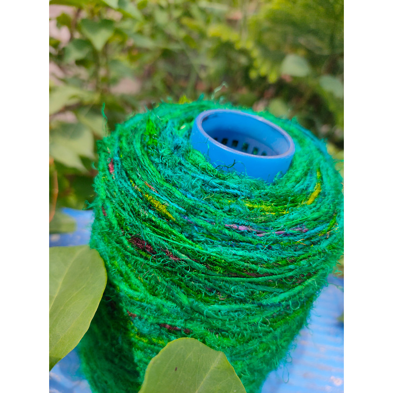 Sari Silk yarn Green - Silk Route India (4).jpg