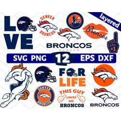 Big SVG Bundle, Digital Download, clipart and cricut files, Denver Broncos svg, Denver Broncos logo