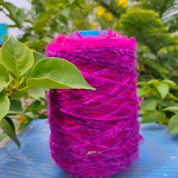 Recycled Sari Silk Yarn Prime - Hot Pink - Sari Silk Yarn - recycled Sari Yarn - Recycled Silk Yarn - Premium Yarn