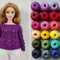 Barbie curvy clothes 24 COLORS sweater