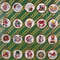 Vintage Round Mini Christmas Ornaments cross stitch pattern