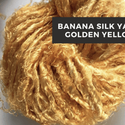 Recycled Banana Yarn -Golden Yellow - Banana Fiber Yarn - Recycled Yarn - Recycled Viscose Yarn - Vegan Yarn