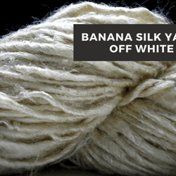 Recycled Banana Yarn - Off White | Recycled Viscose Yarn | SilkRouteIndia