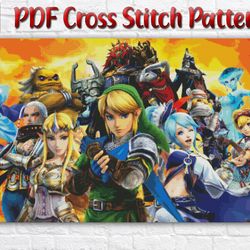 The Legend Of Zelda Cross Stitch Pattern / Princess Zelda PDF Cross Stitch Chart / Anime Instant Printable PDF Chart