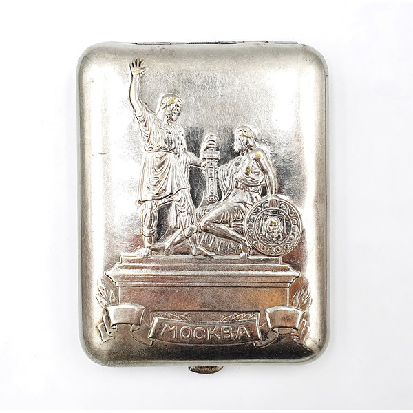 1 Vintage Cigarette Case MOSCOW Monument to Minin and Pozharsky USSR 1950s.jpg
