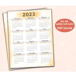 Printable Calendar, Printable Calendar 2023, Printable Planner, 10