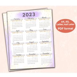 Printable Calendar, Printable Calendar 2023, Printable Planner, 9