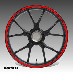 Ducati decal kit stickers motocycle wheel tape Ducati wheel decals motorcycle rim stickers Ducati