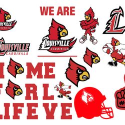 Louisville Cardinals  Football Bundle NFL svg, Football Teams svg, NCAA Svg, NFL Svg, MLB Svg, Eps