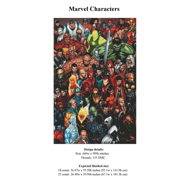 Avengers Cross Stitch Pattern / Marvel Cross Stitch Pattern - Inspire ...