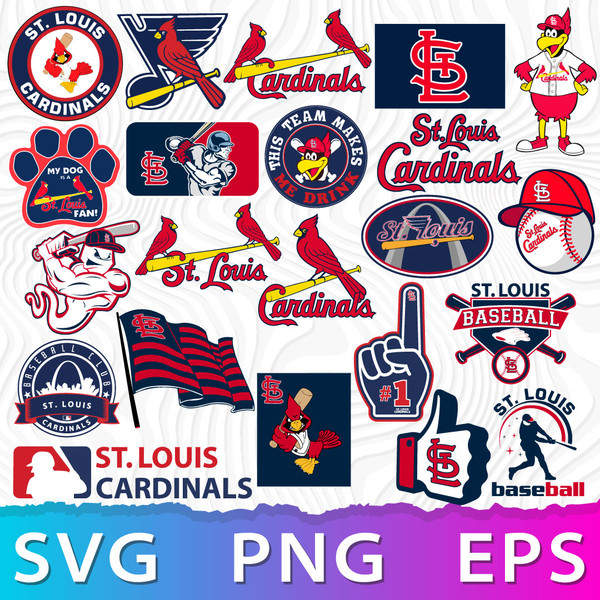 Licensed: MLB St. Louis Cardinals Logo and Team Name on Red by
