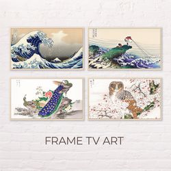 Samsung Frame TV Art | 4k Set Of 4 Vintage Traditional Japanese Arts for The Frame TV | Digital Art Frame Tv