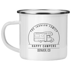 Personalized RV Coffee Mugs Camping Mug Happy Campers Campfire Mug Personalized Gone Camping Adventure Family Mug Nature