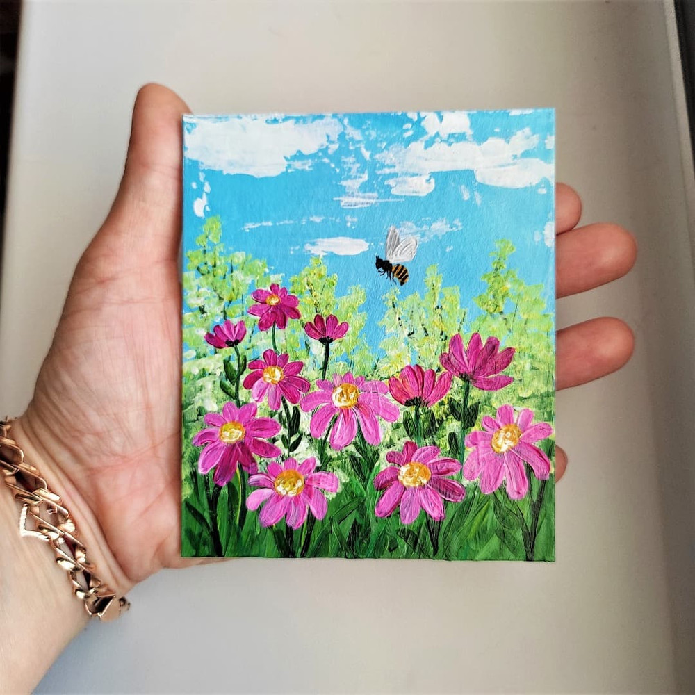 Handwritten-small-painting-with-pink-flowers-and-bee-4.jpg