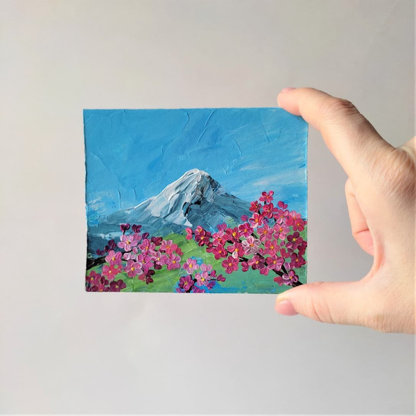 Handwritten-mountain-landscape-cherry-blossom-small-painting-by-acrylic-paints-5.jpg