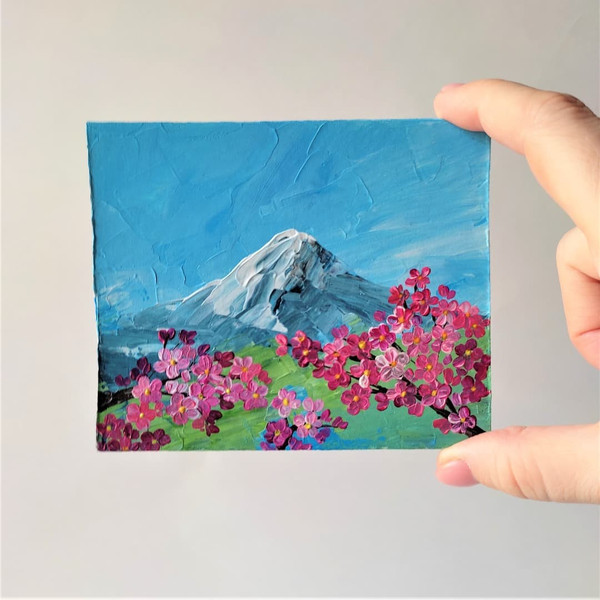 Handwritten-mountain-landscape-cherry-blossom-small-painting-by-acrylic-paints-6.jpg