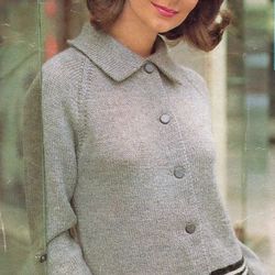 Vintage Knitting Pattern 154 Jacket Women