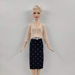 Barbie clothes polka dot skirt