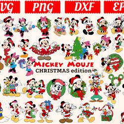 Big SVG Bundle, Digital Download, Mickey Christmas svg, Mickey Christmas clipart, Mickey Christmas cricut