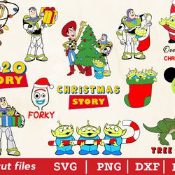Big SVG Bundle, Digital Download, Toy Story svg, Toy Story christmas svg, Toy Story christmas clipart